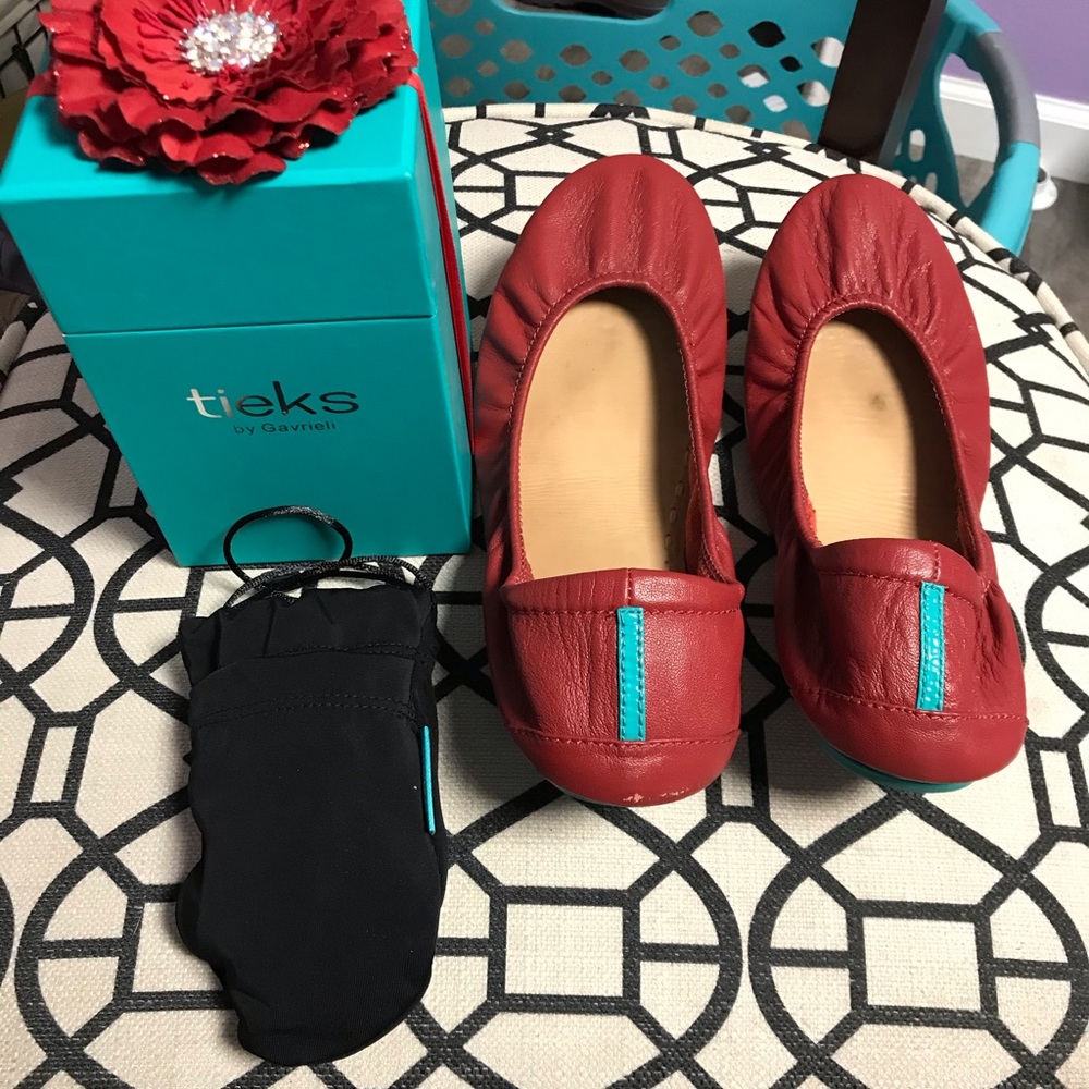 Tieks Ballerina flats- Cardinal Red Color